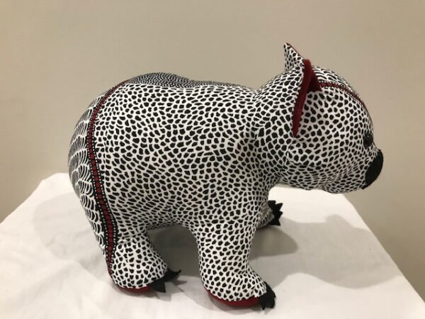 Toy wombat - black and white