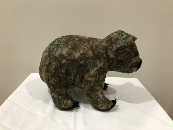 Toy wombat - green pattern